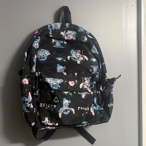 Black and Blue Character Print Backpack